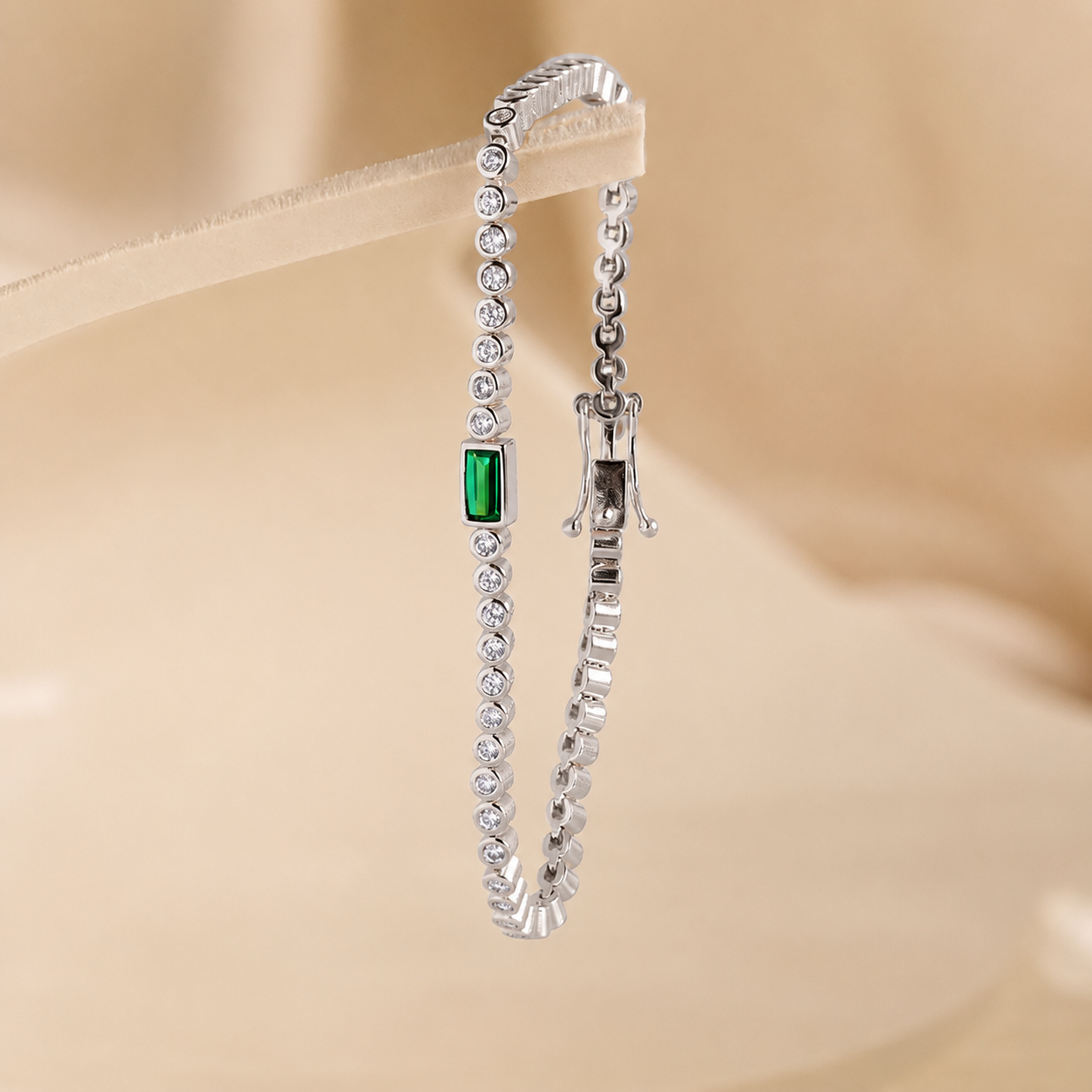 Emerald Baguette Tennis Bracelet