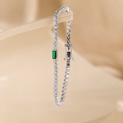 Emerald Baguette Tennis Bracelet