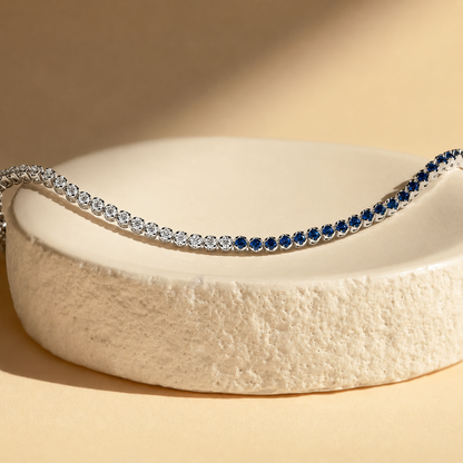 Blue Diamond Tennis Bracelet
