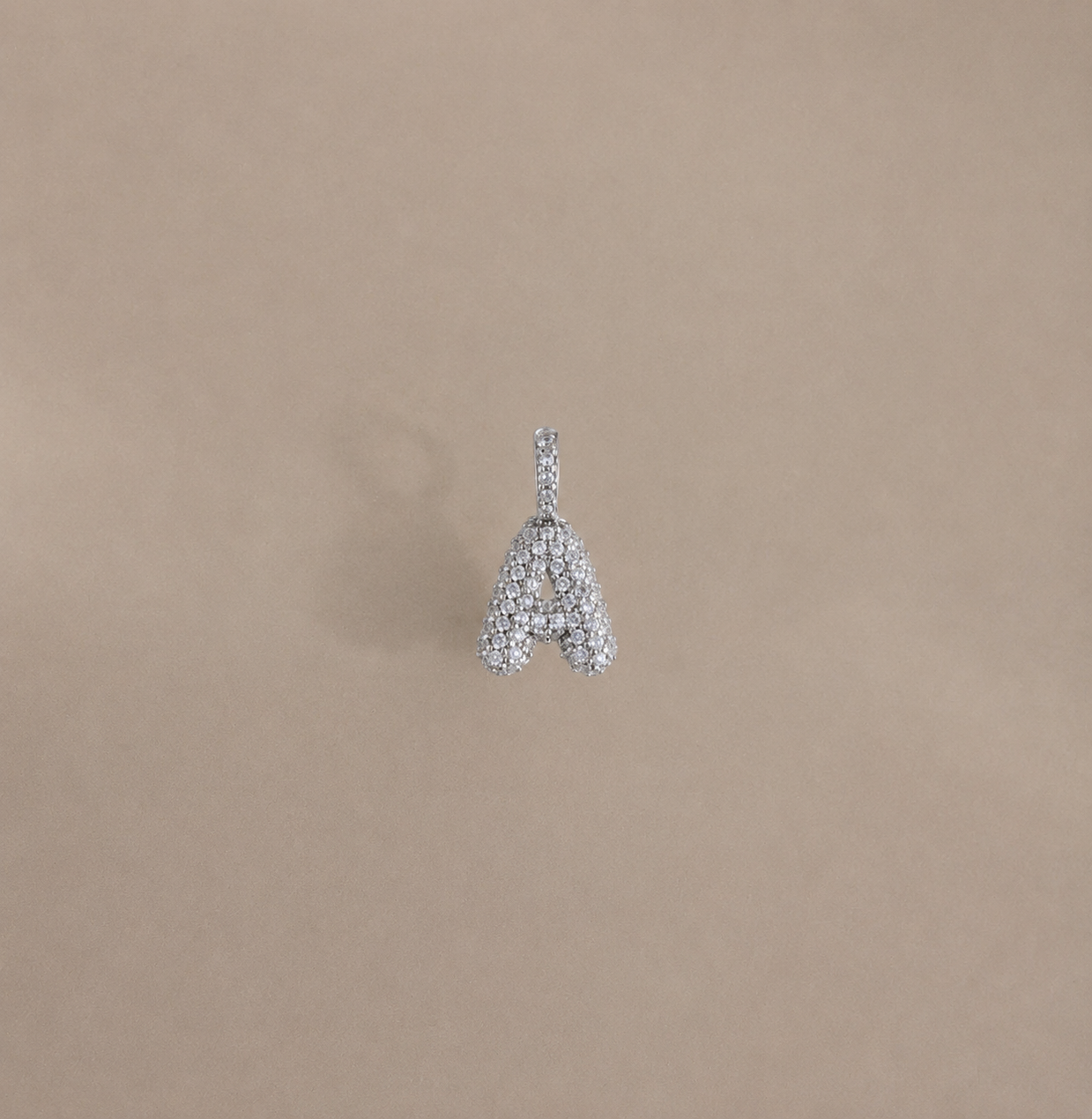Bubble Script Pave Charm