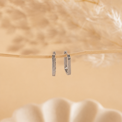 Large Ribbed Link Hoops