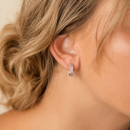 Ribbed Link Hoops