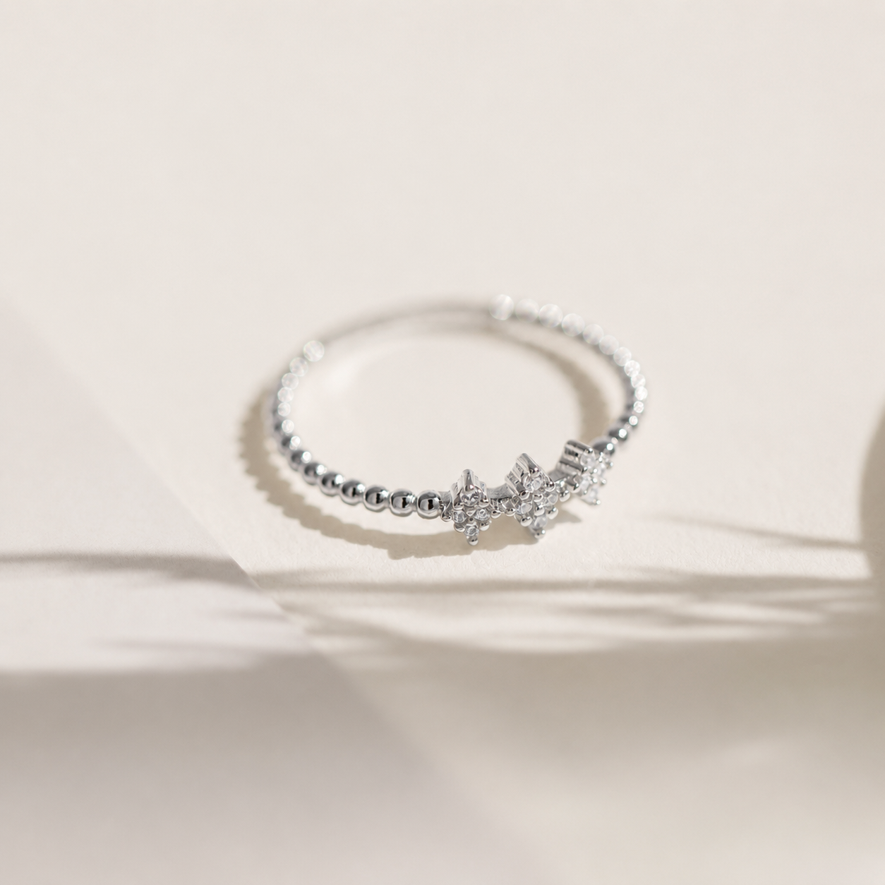 Jasmine Beaded Diamond Ring