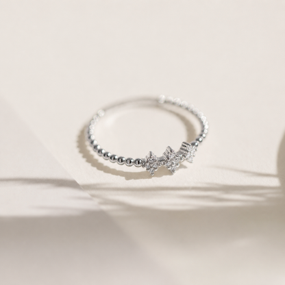 Jasmine Beaded Diamond Ring