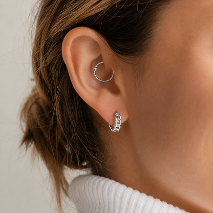 Chunky Chain Huggie Earrings