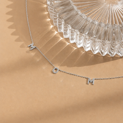 Pave Mom Necklace