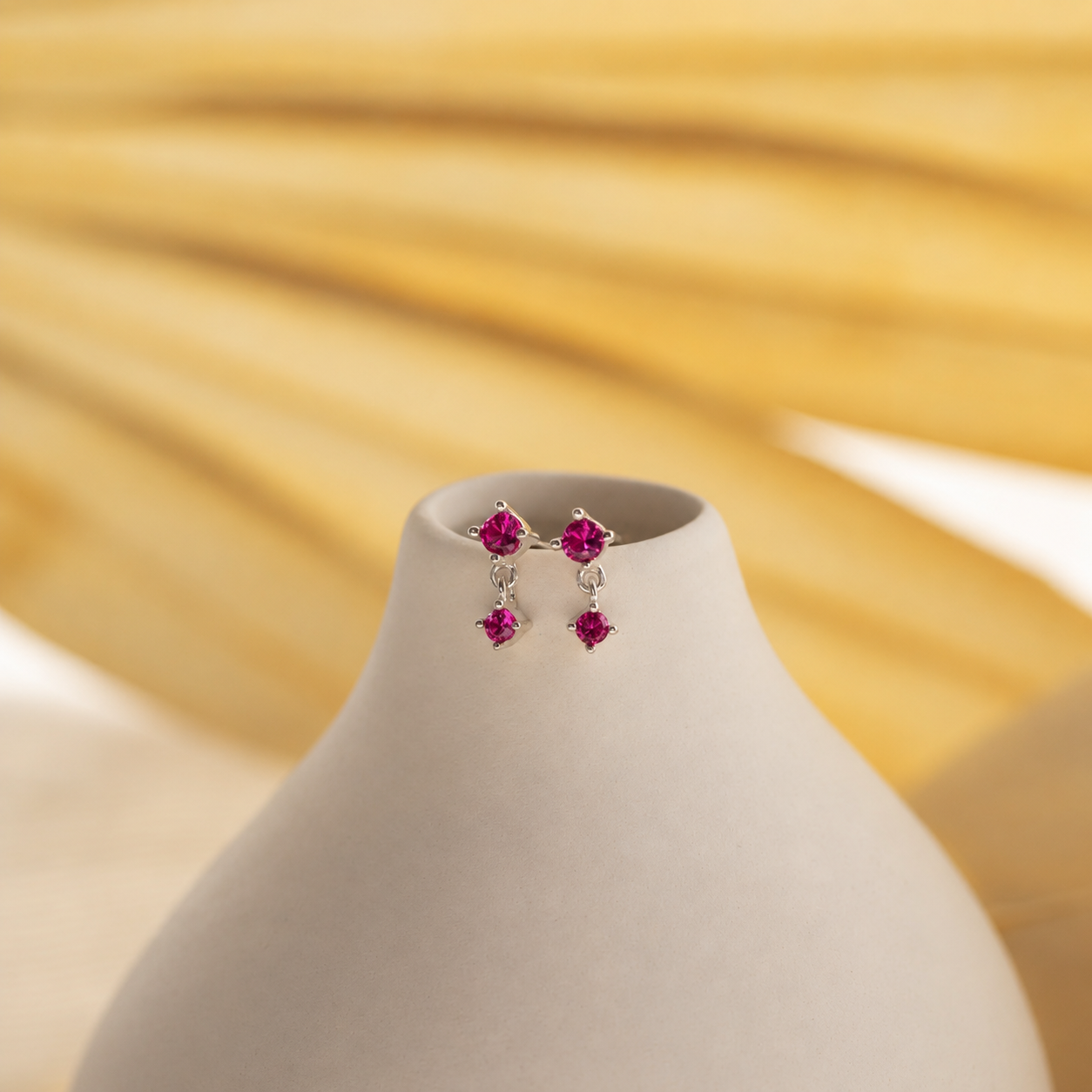 Dainty Birthstone Drop Earrings