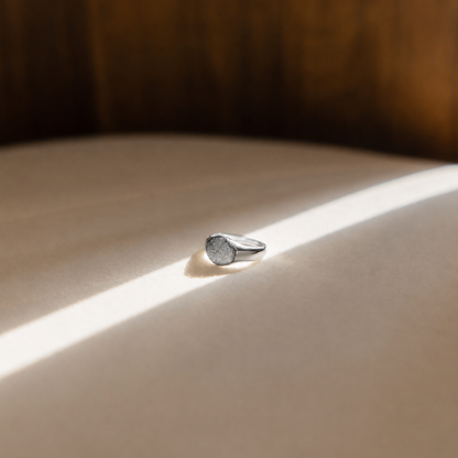 Personalized Fingerprint Signet Ring
