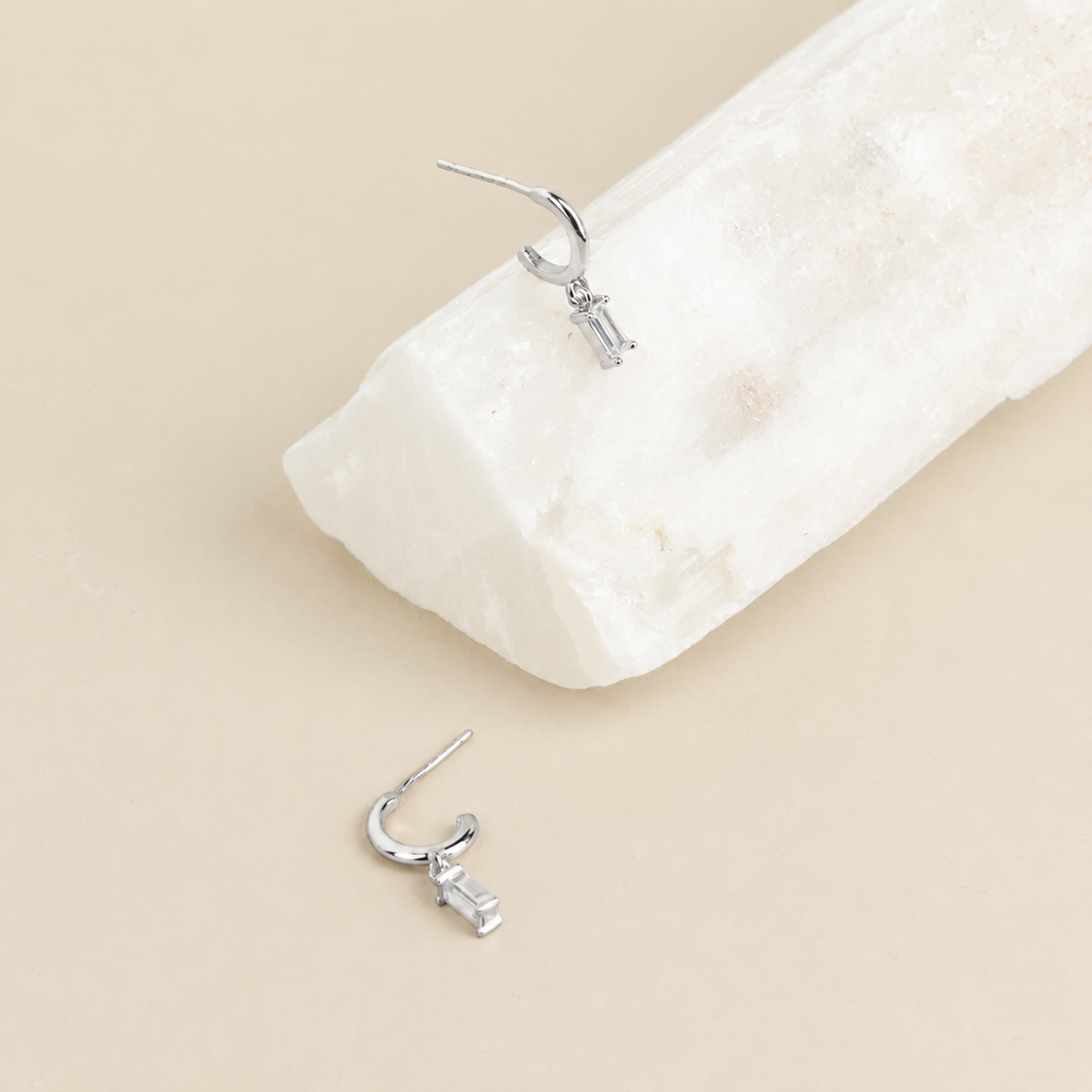 Baguette Glamour Hoops
