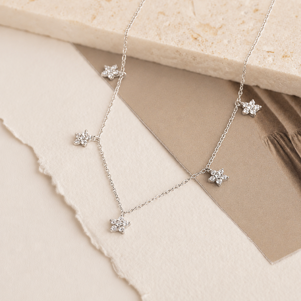 Nanala Diamond Flower Necklace