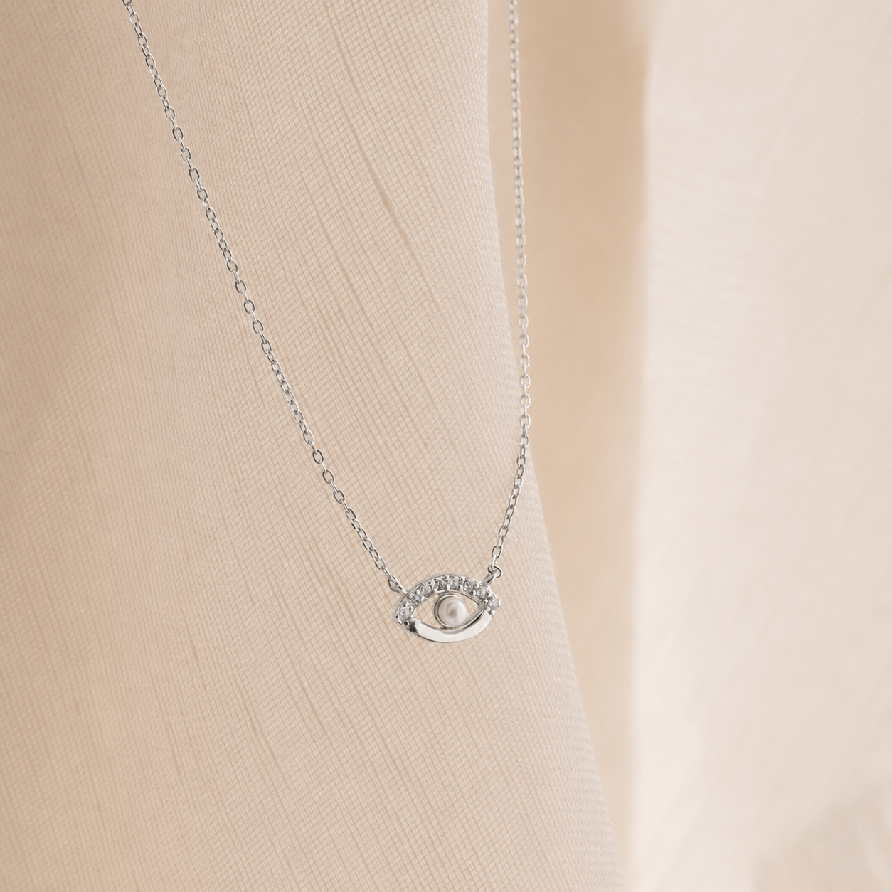 Guardian's Blessing: Evil Eye Diamond Necklace