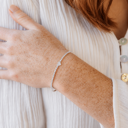 Pave Heart Bracelet