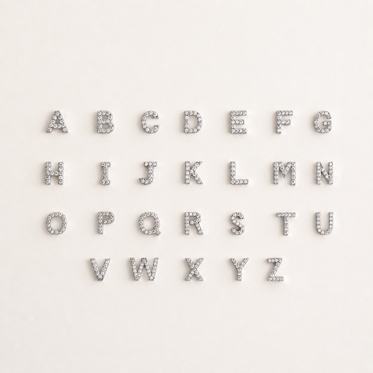 Floating Pave Initial Necklace