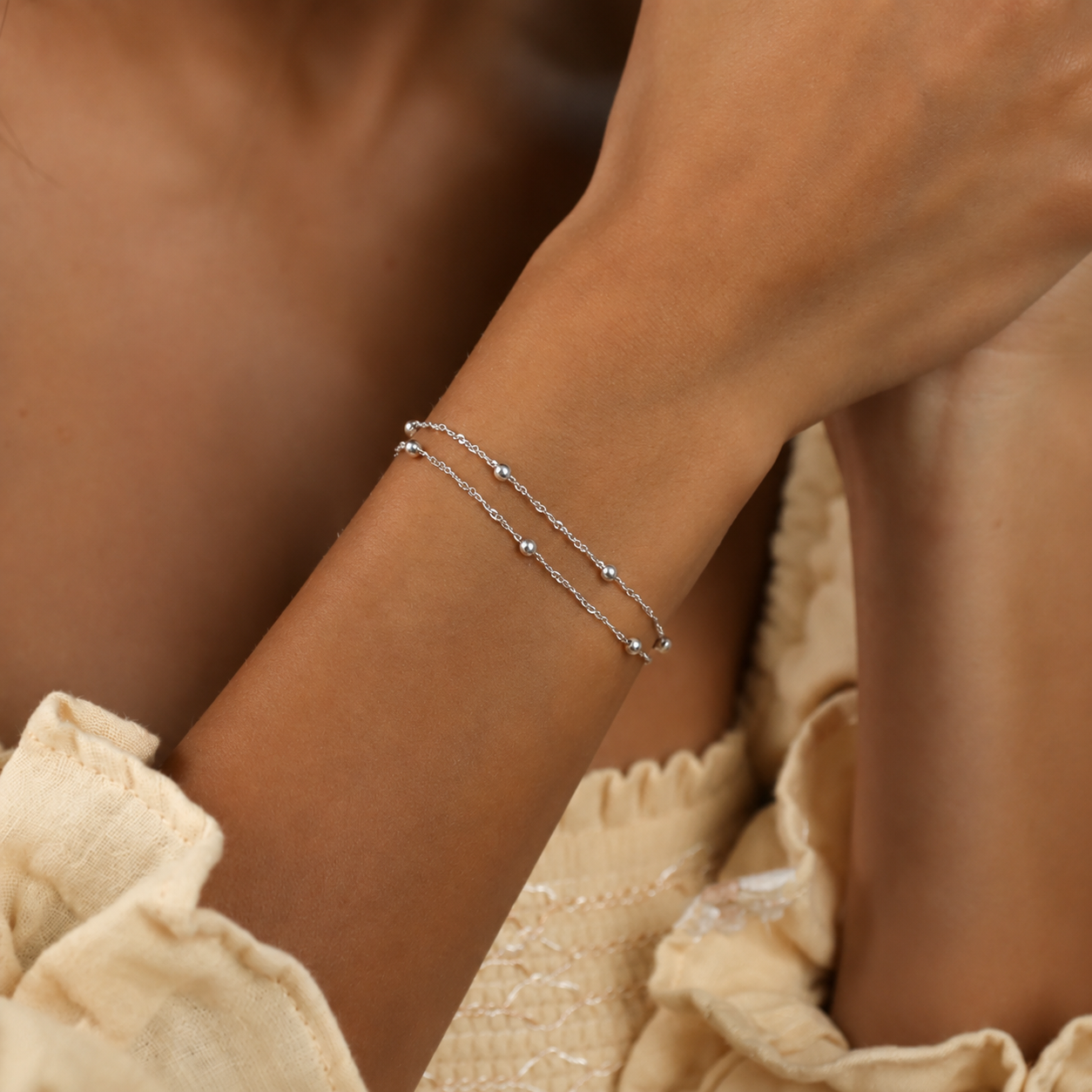 Duo Bead Chain Bracelet