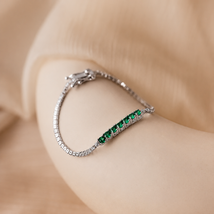 Emerald Diamond Tennis Bracelet