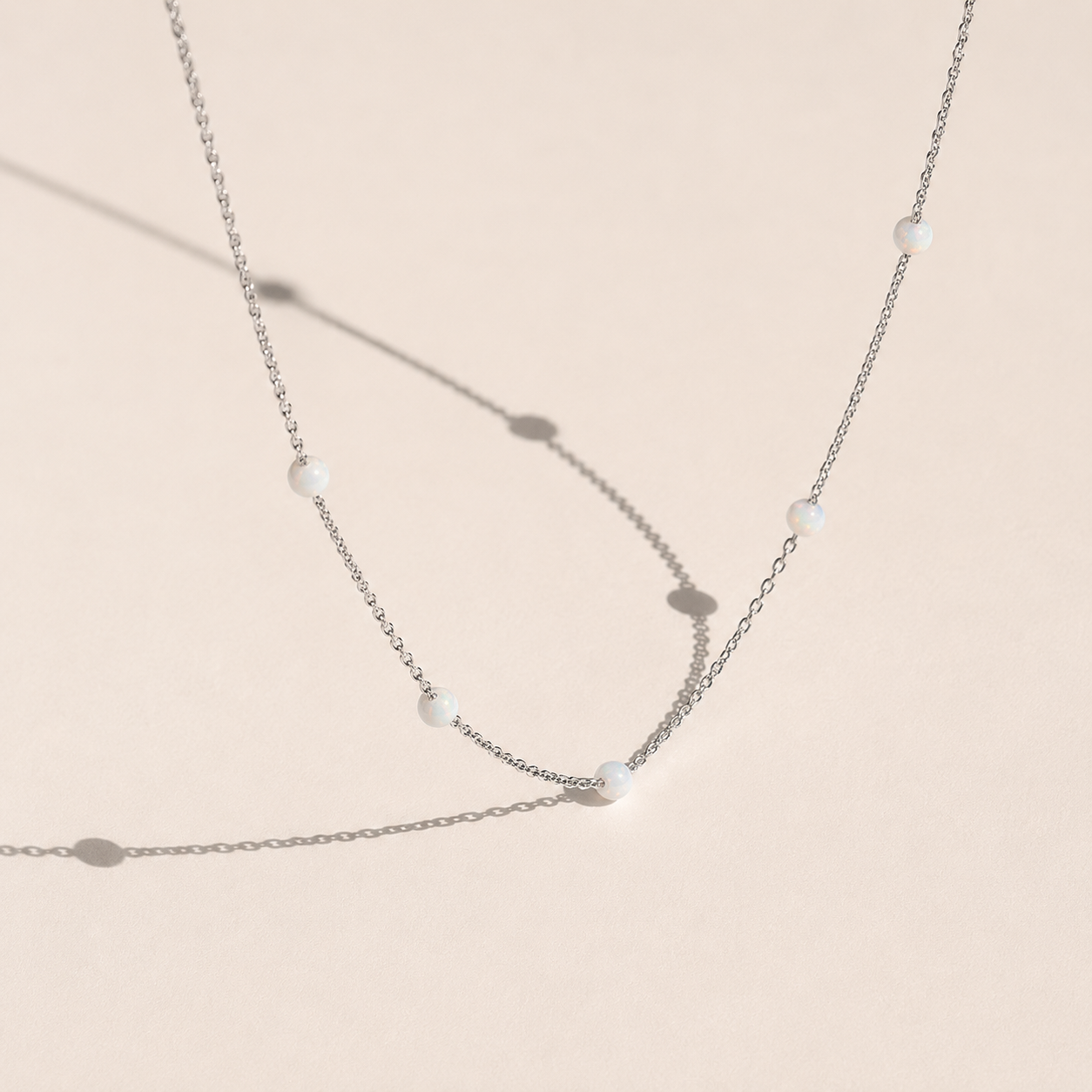 Opal Station Necklace