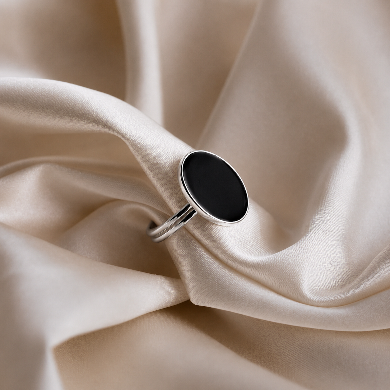 Black Onyx Signet Ring