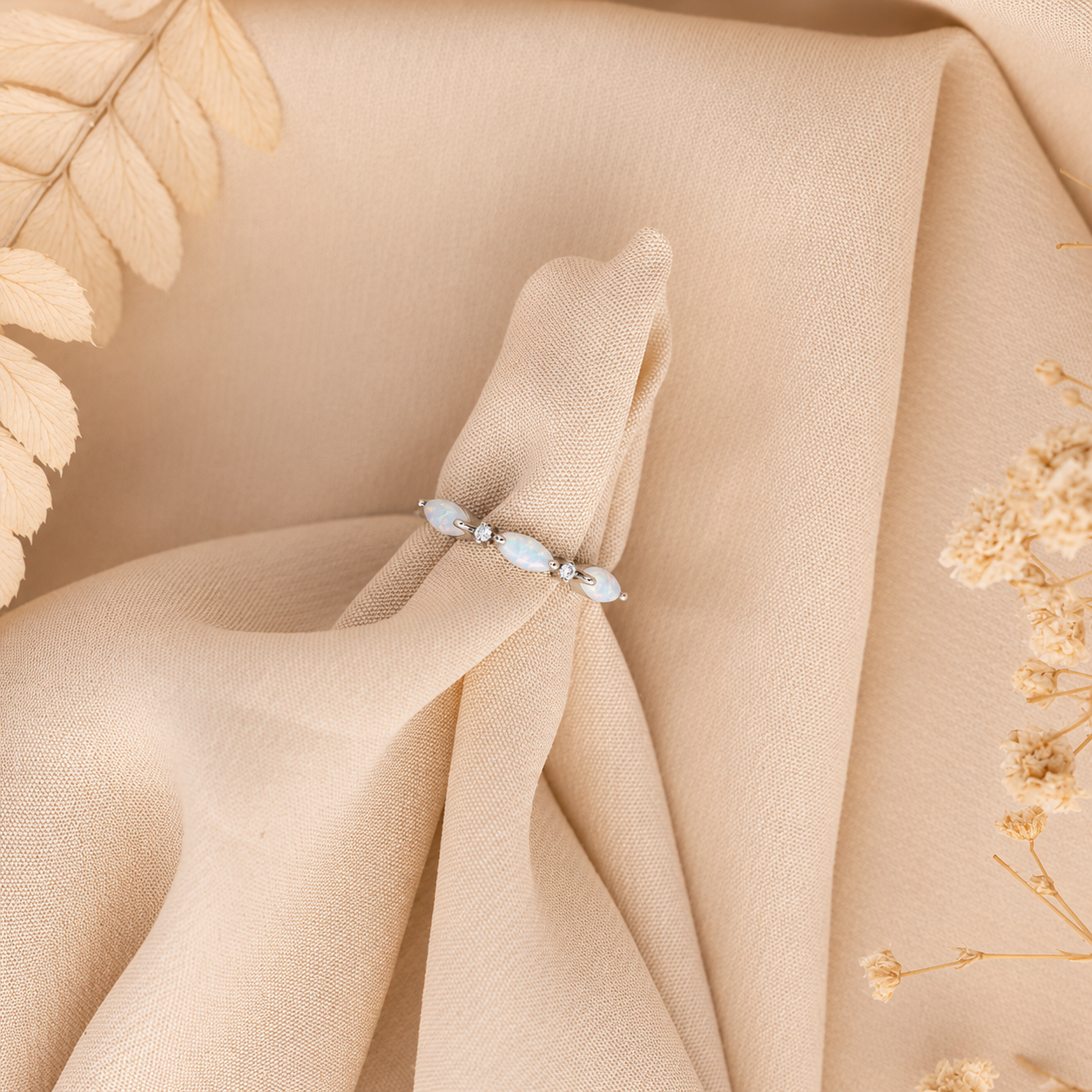 Alessia Trio Opal Ring