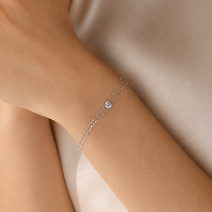 Double Chain Diamond Bracelet