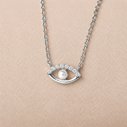 Guardian's Blessing: Evil Eye Diamond Necklace