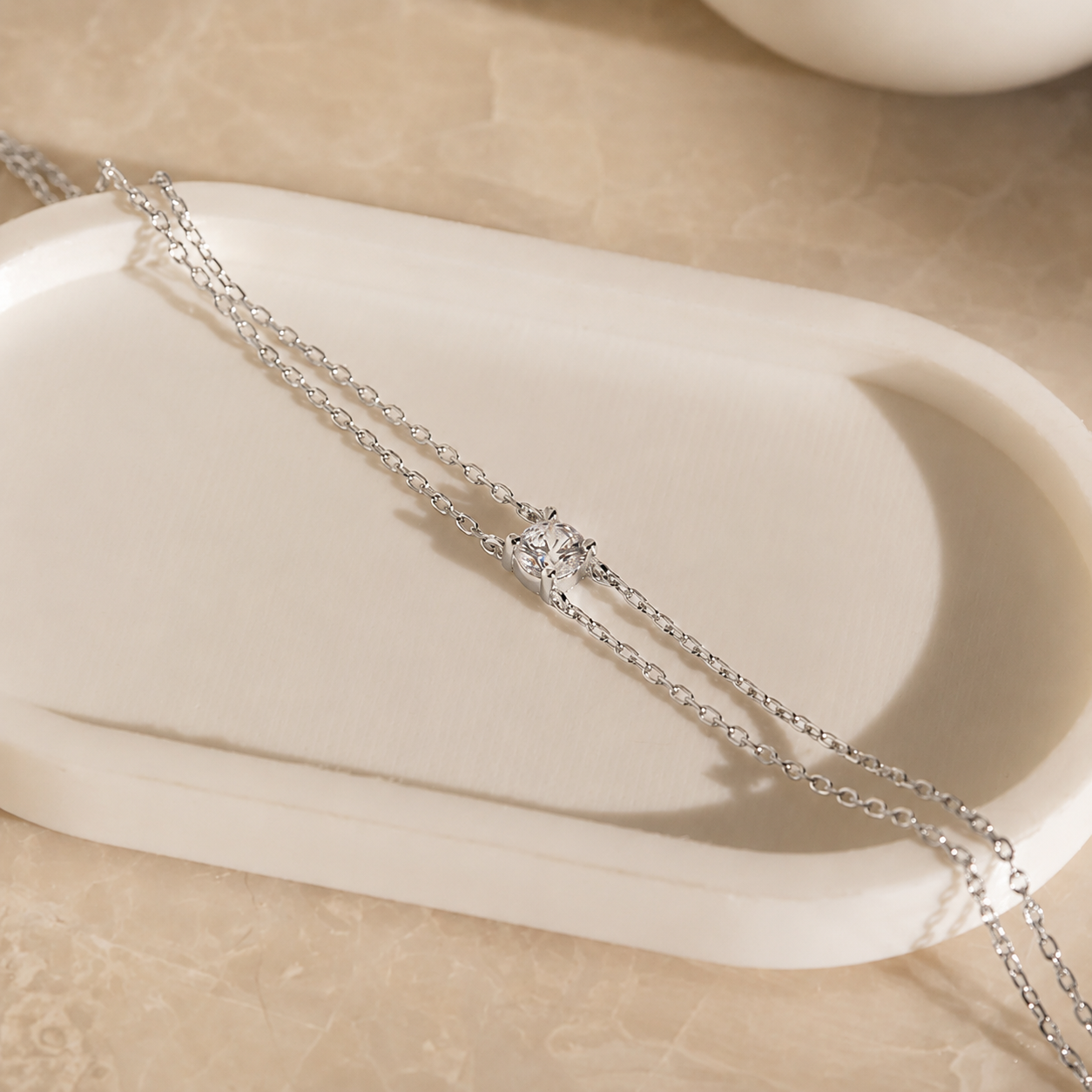 Double Chain Diamond Bracelet