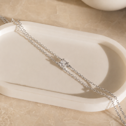 Double Chain Diamond Bracelet