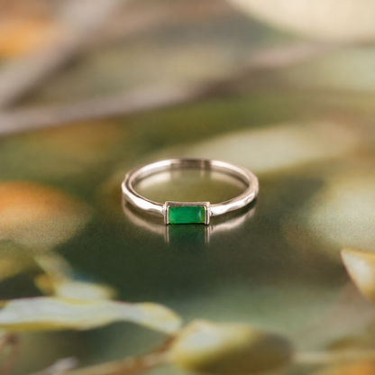 Jade Baguette Ring