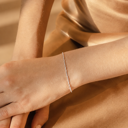 Delicate Singapore Twist Chain Bracelet