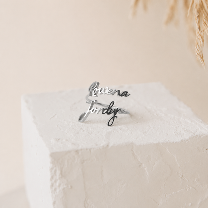 Grace Duo Name Ring