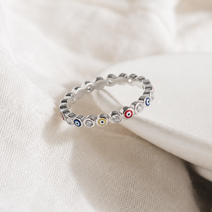 Guardian of Omens: The Rainbow Evil Eye Ring