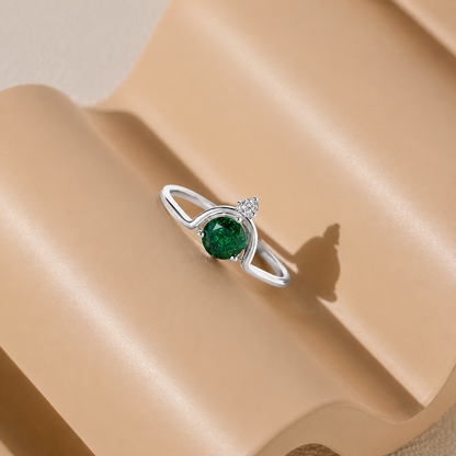 Duo Vintage Birthstone Ring