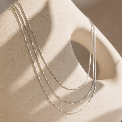 Triple Box Chain Necklace