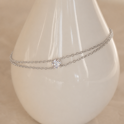Double Chain Diamond Bracelet
