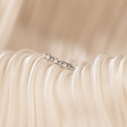 Gold Pearl Diamond Stacking Ring