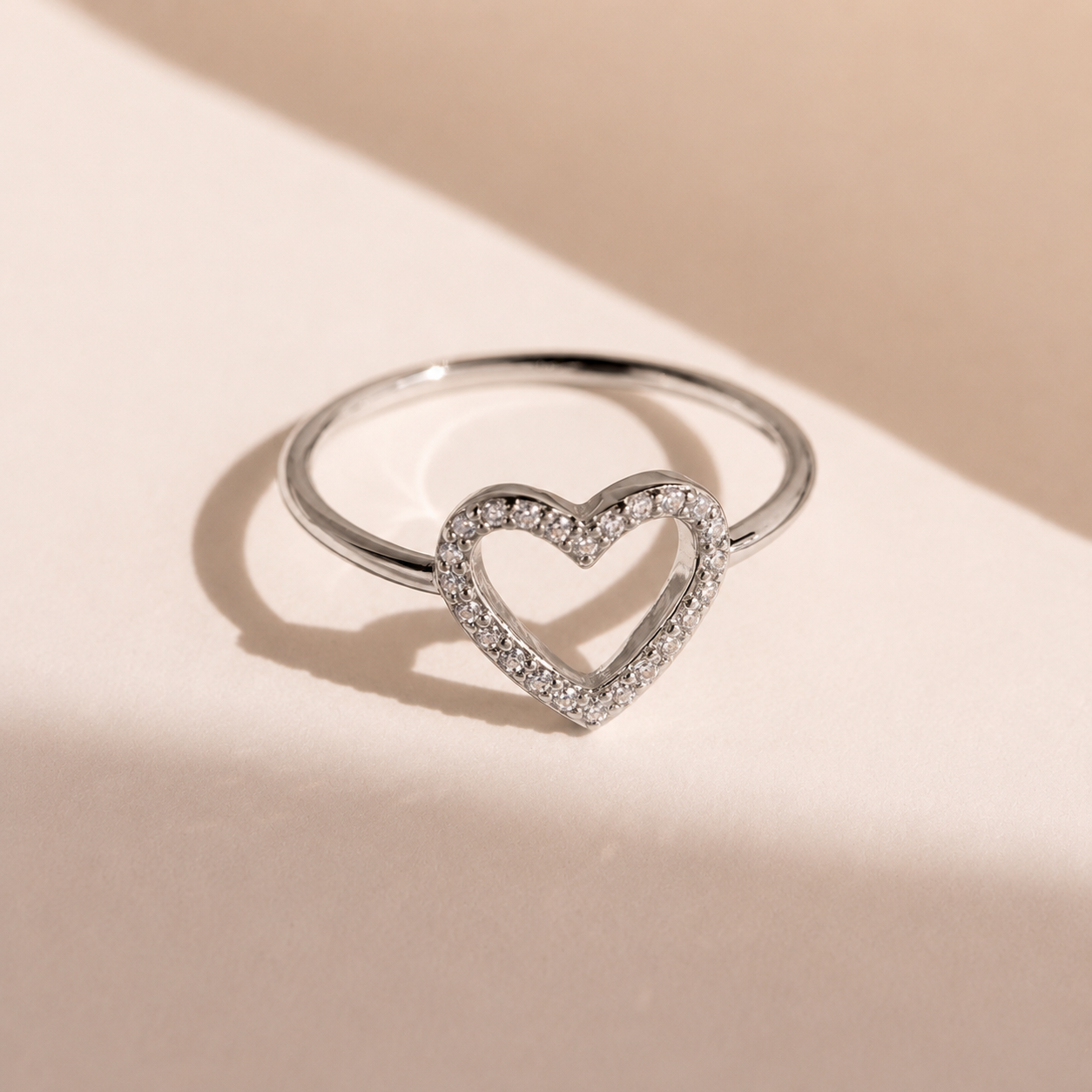 Eternal Love: Aphrodite Pave Heart Ring