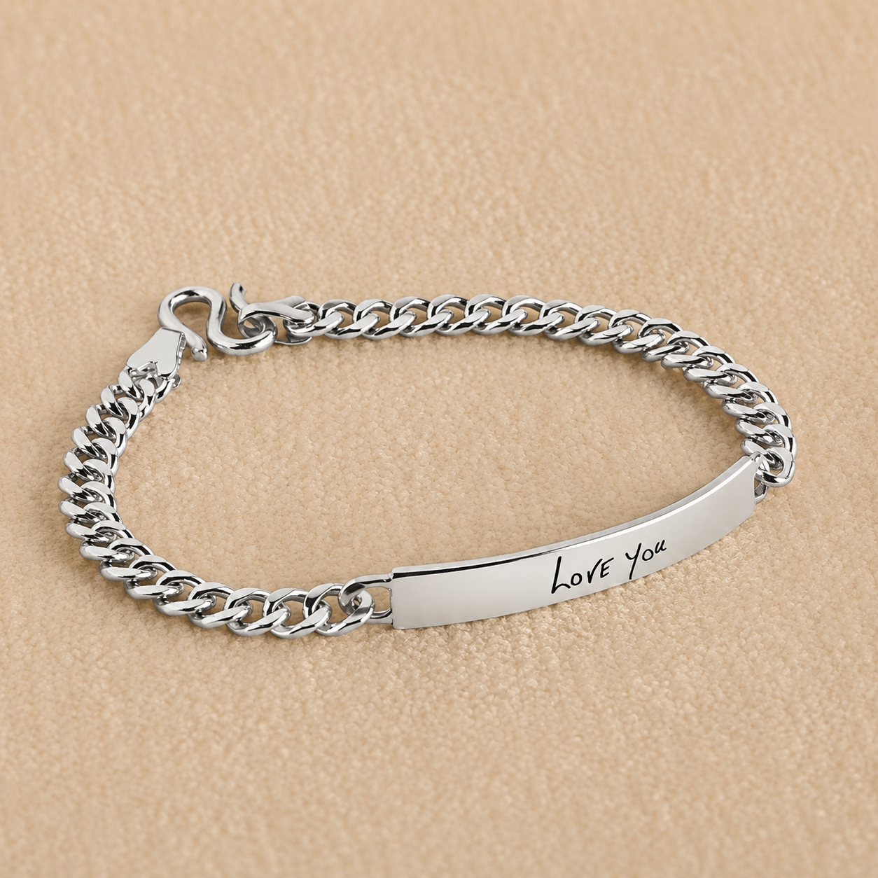 Men's Engraved Bar Bracelet