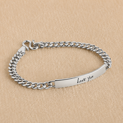 Men's Engraved Bar Bracelet