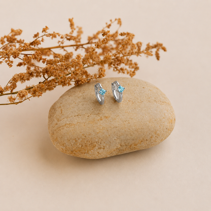 Athena Birthstone Huggie Earrings