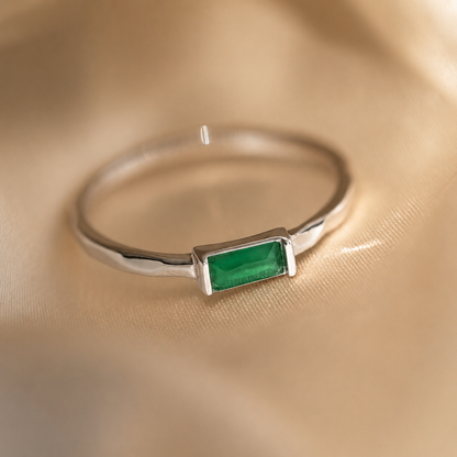 Jade Baguette Ring