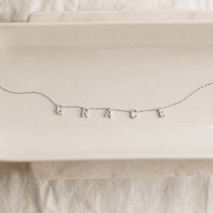 Pave Letter Necklace