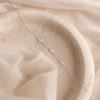 Sideways Initial Necklace