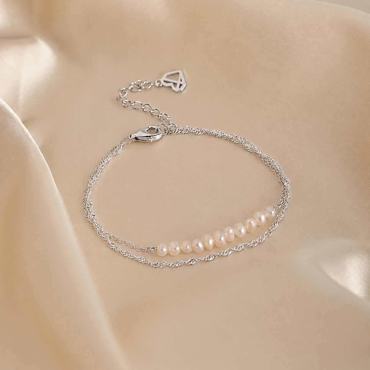 Duo Pearl Twist Bracelet