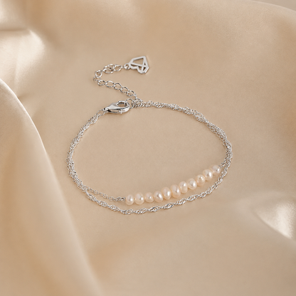 Duo Pearl Twist Bracelet