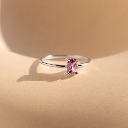 Emerald Feminine Elegance with the Blush Pink Emerald Ring