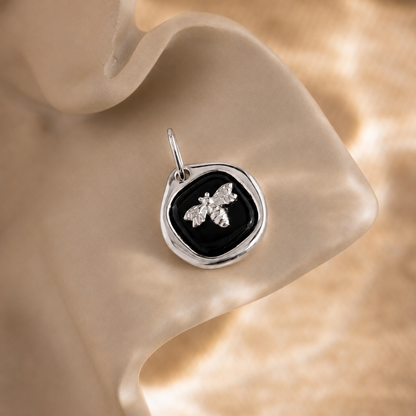 Honeybee Onyx Charm