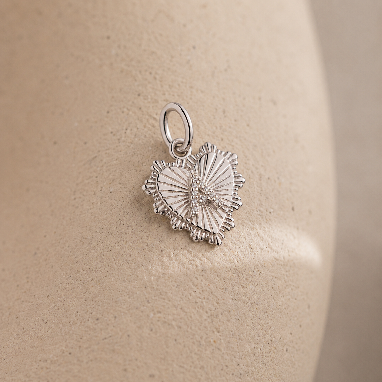 Heartline Initial Charm
