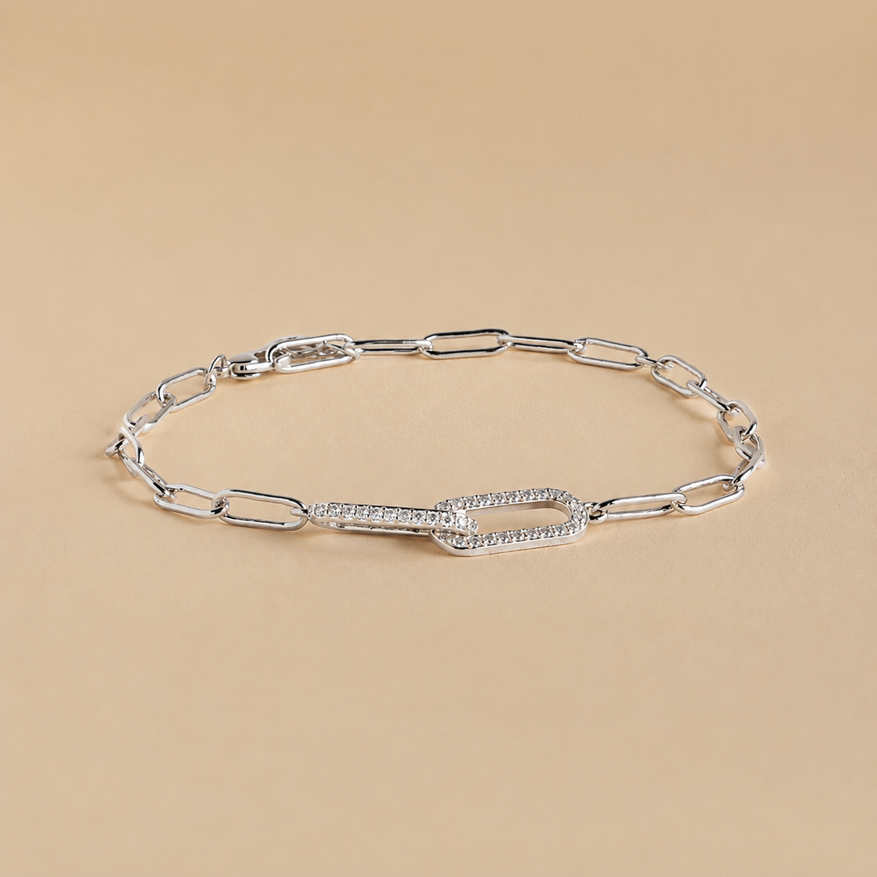 Pave Link Chain Bracelet