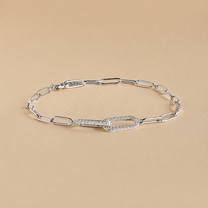 Pave Link Chain Bracelet