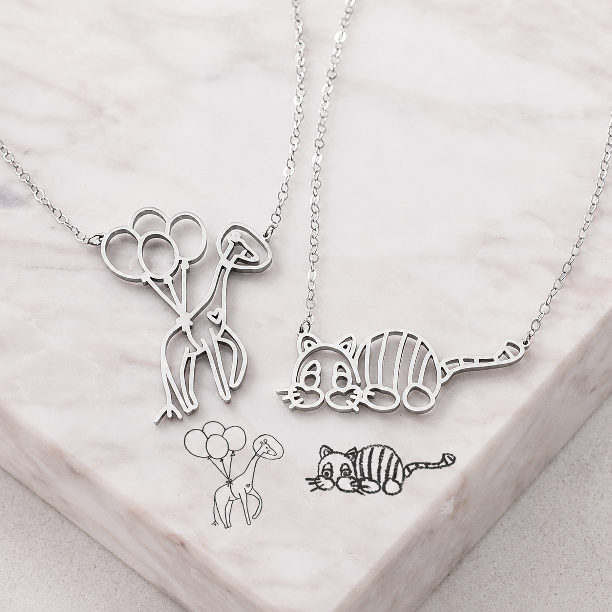 Kids Drawing Necklace