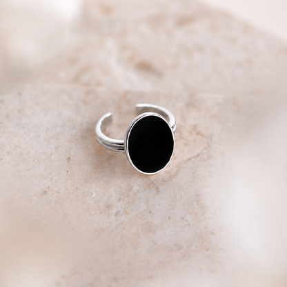 Black Onyx Signet Ring